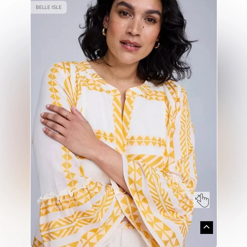 Torrid Belle Isle Size 00- Yellow and White Belle Sleeve Mini Dress - Picture 4 of 10